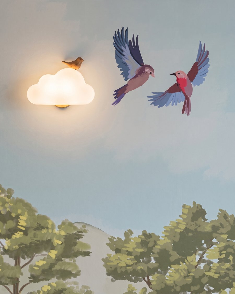Amis de la forêt parmi les fleurs — détail
