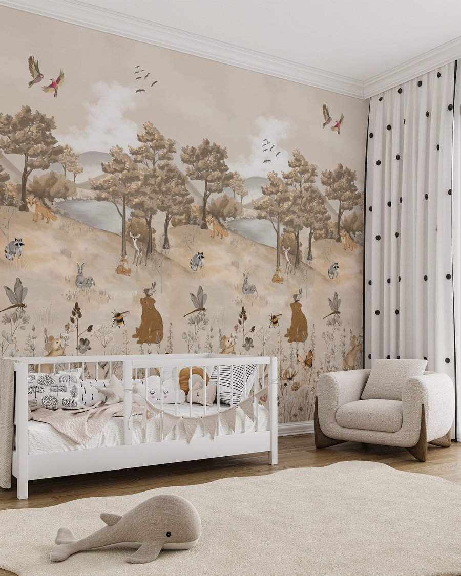 Amis de la forêt en tons sable — intérieur 6