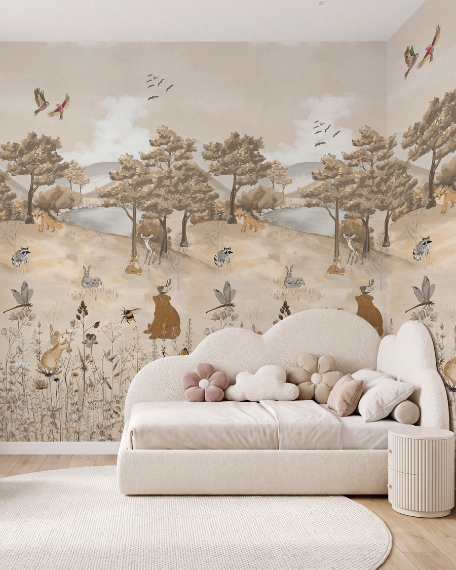 Amis de la forêt en tons sable — intérieur 7