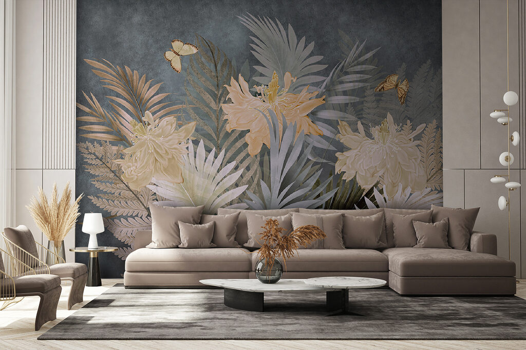 Fleurs et feuilles nervurées — intérieur 3