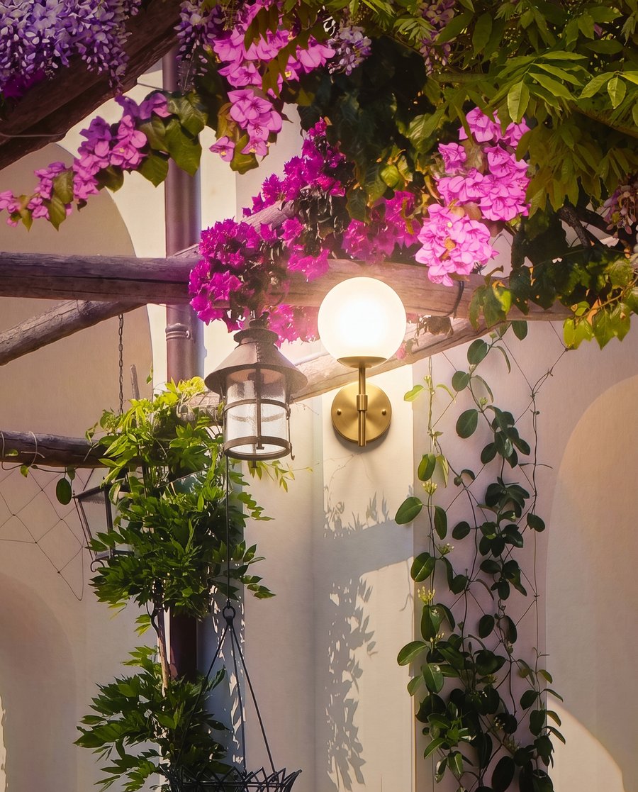 Sous la pergola fleurie — détail