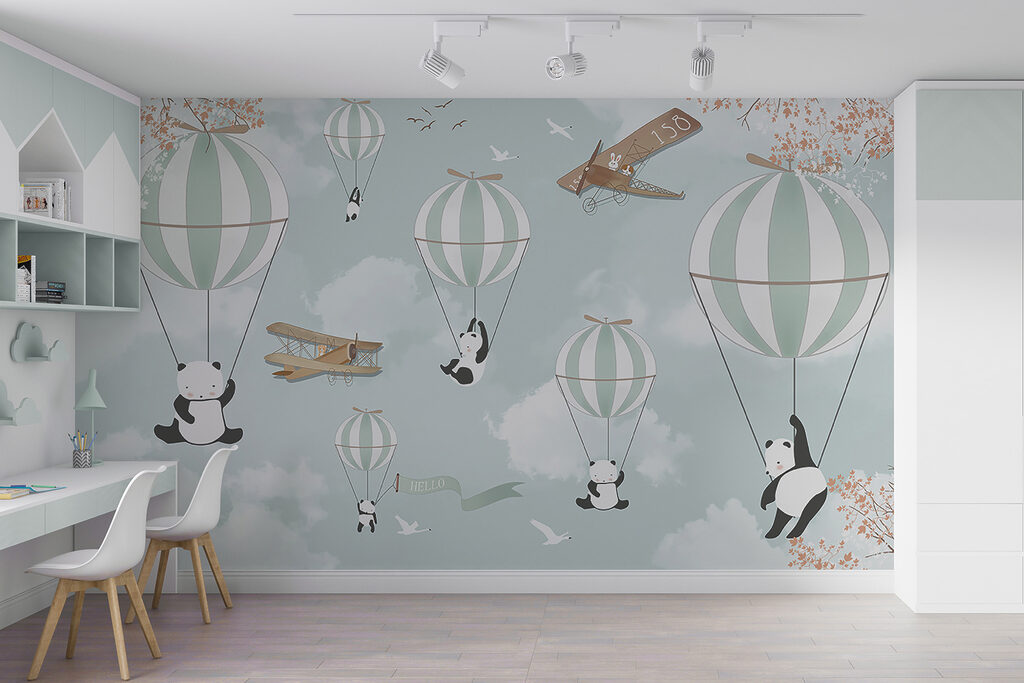 Pandas en montgolfière — intérieur 4