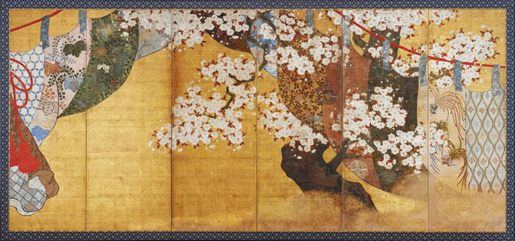 Paravent fleuri — motif complet
