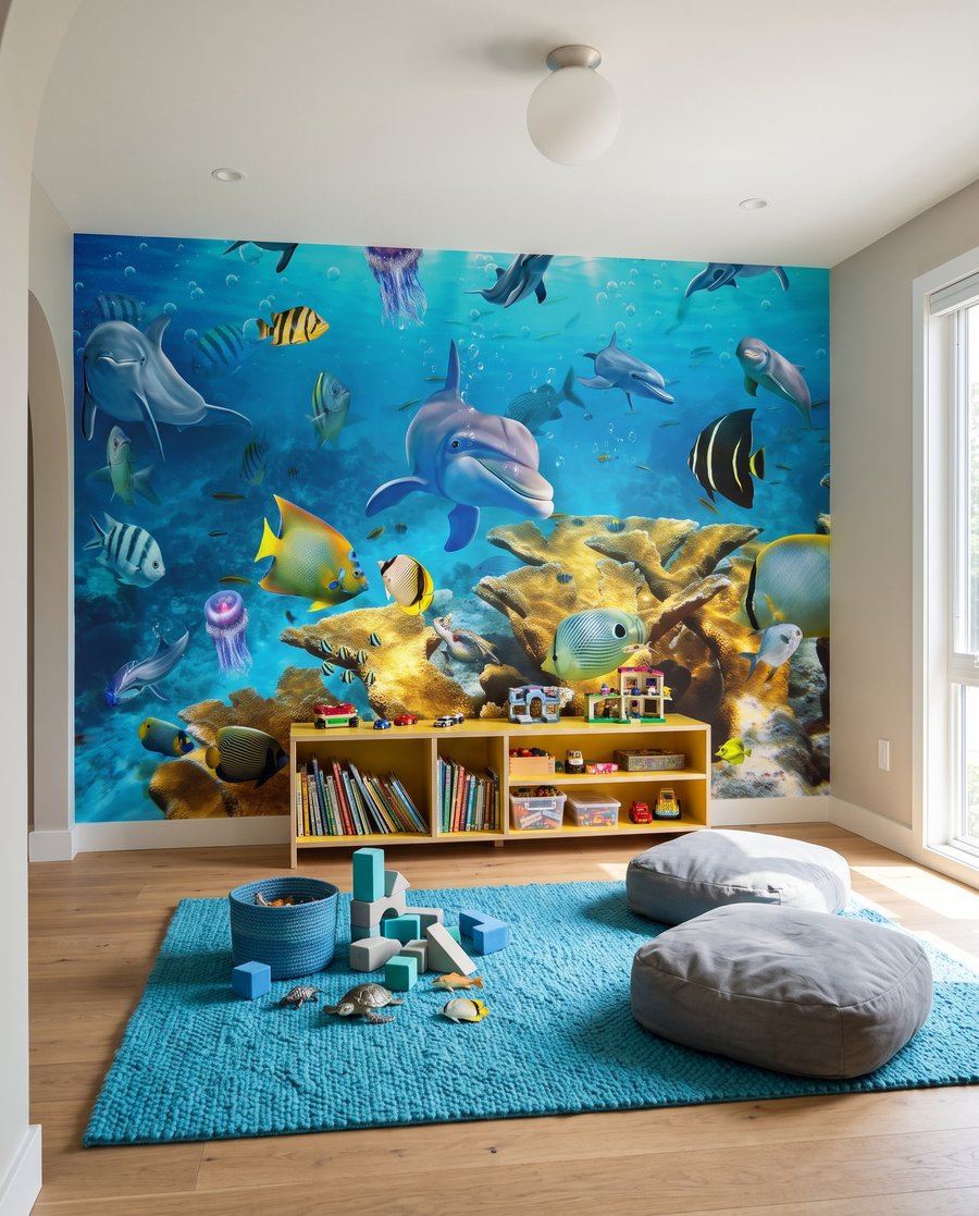 Récif haut en couleur dans un intérieur