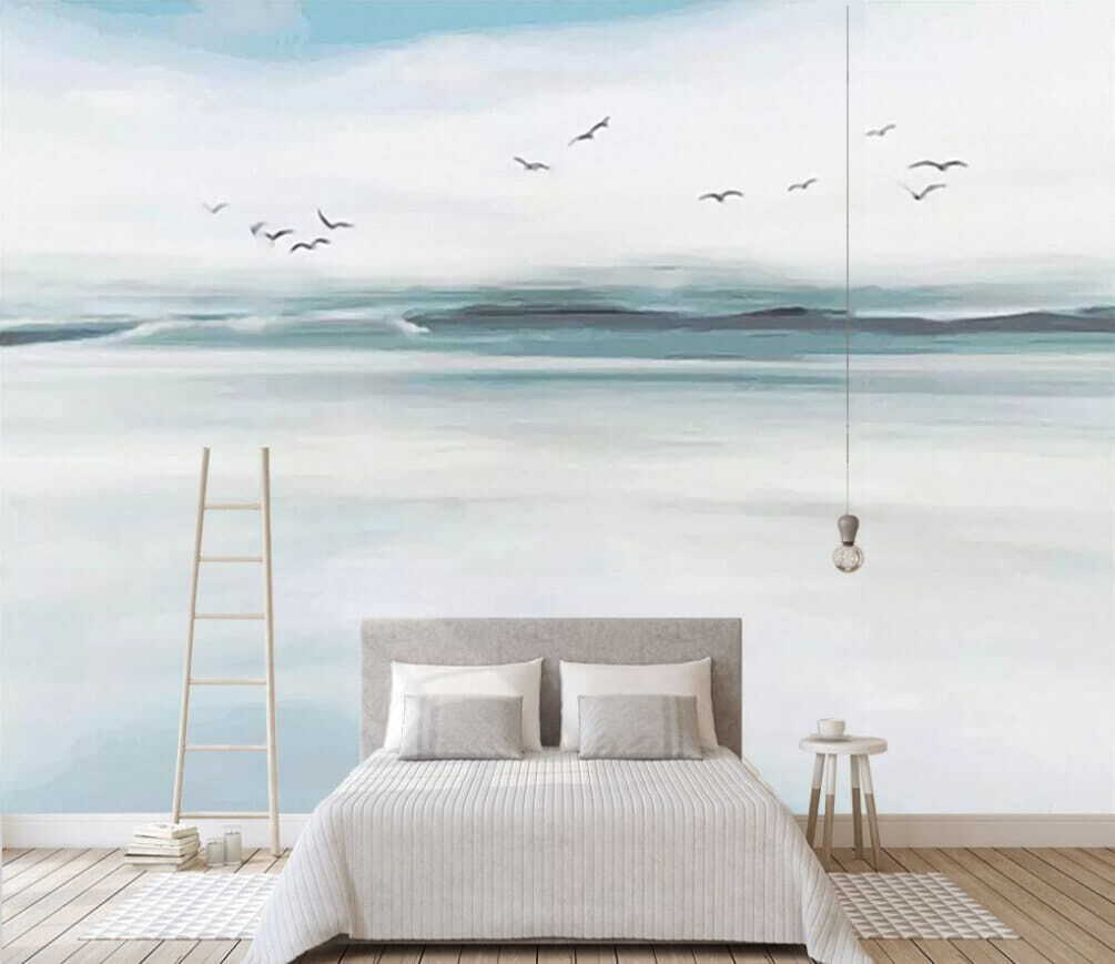 Oiseaux au-dessus de l’eau — intérieur 1