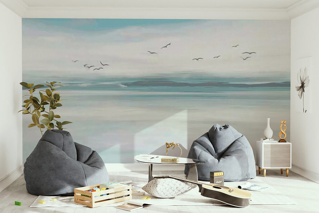 Oiseaux au-dessus de l’eau — intérieur 3