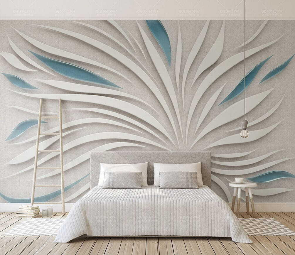 Rayons de feuilles blanches dans un intérieur