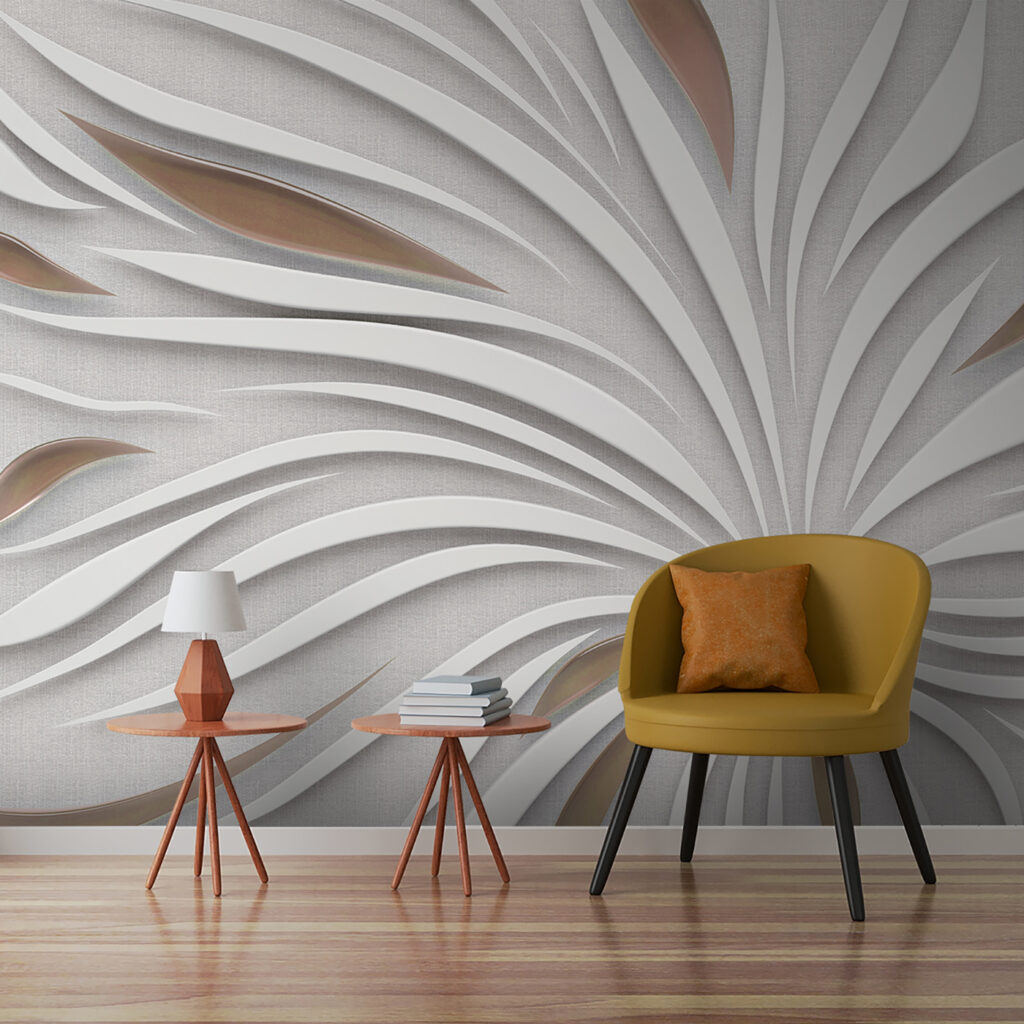 Rayons de feuilles blanches — intérieur 1