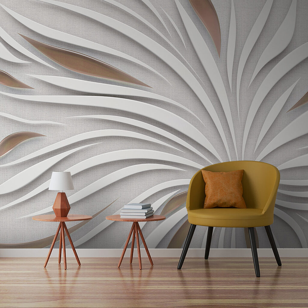 Rayons de feuilles blanches — intérieur 3