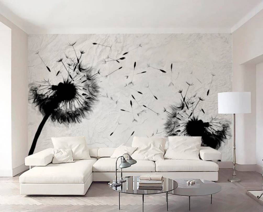Silhouettes de pissenlits dans un intérieur