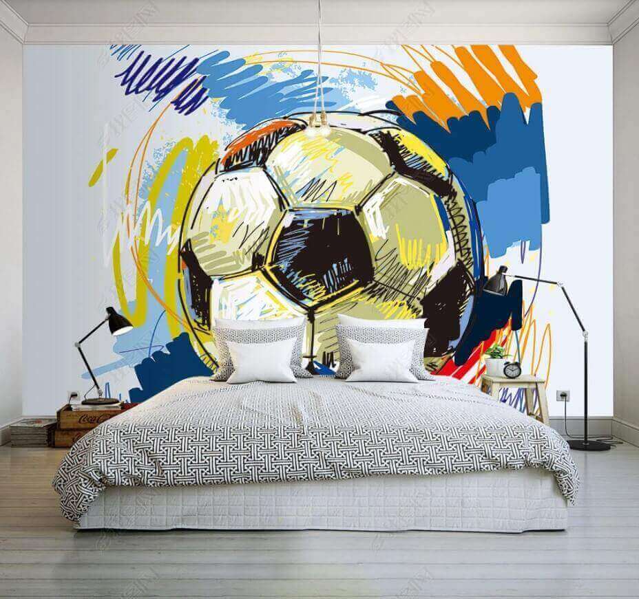 Ballon de foot coloré — intérieur 1