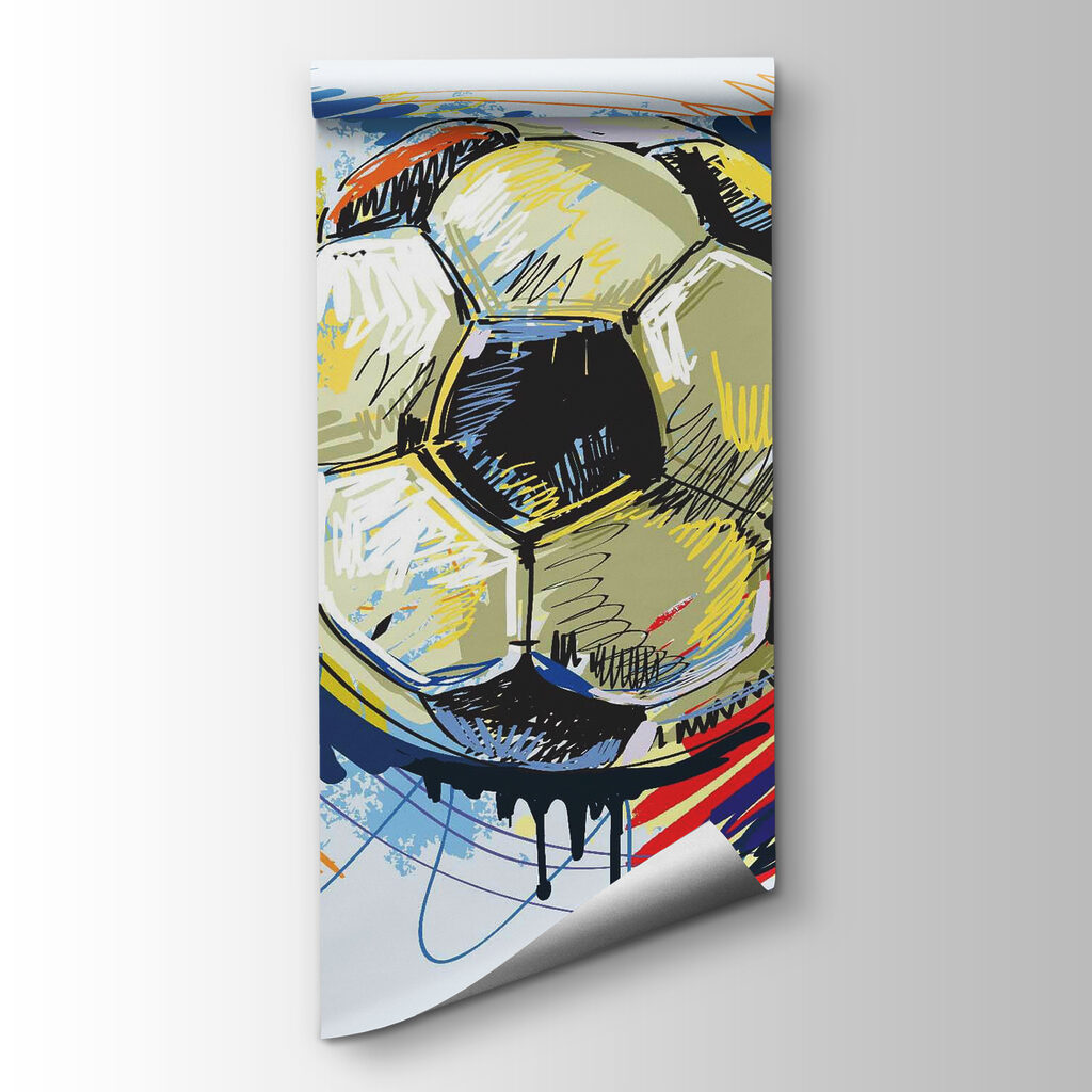 Ballon de foot coloré — vue du produit