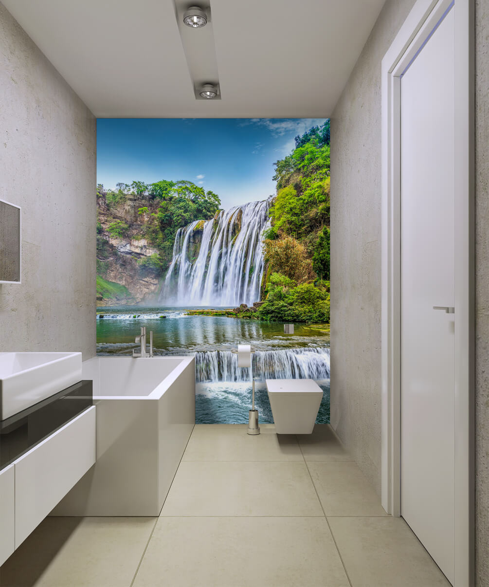 Cascade en terrasses dans un intérieur