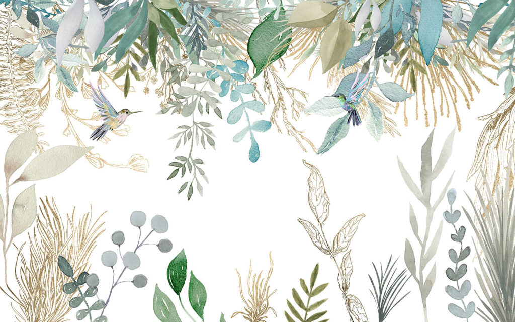 Bordure de feuillage — motif complet