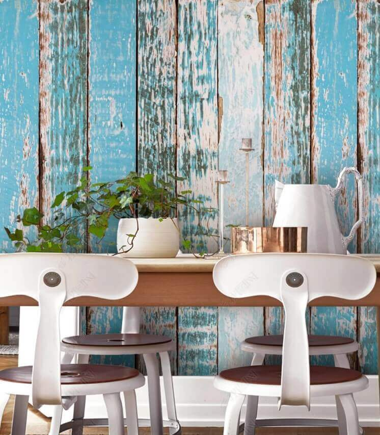 Planches bleues et blanches — intérieur 1