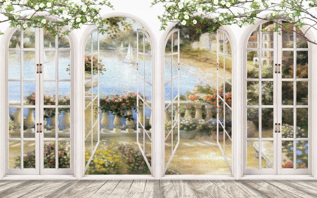 Ouverture sur le jardin — motif complet