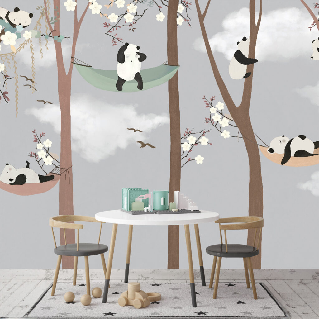Pandas dans les arbres — intérieur 1
