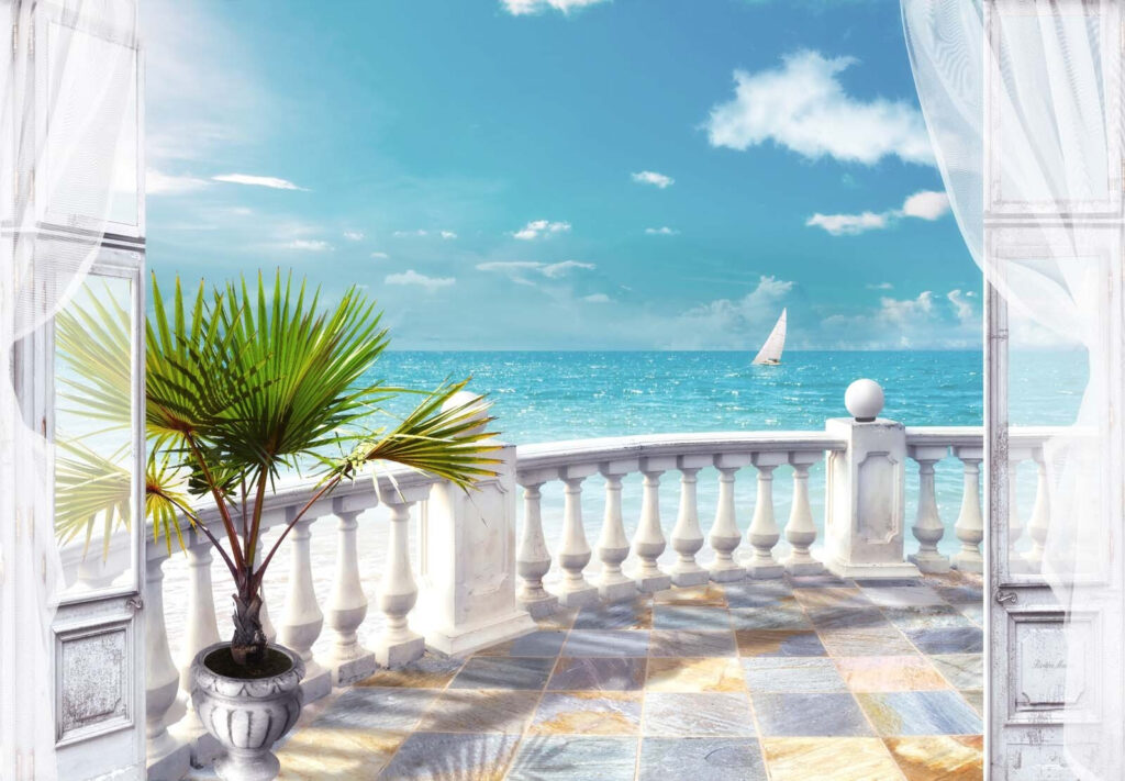 Balcon sur la mer — motif complet