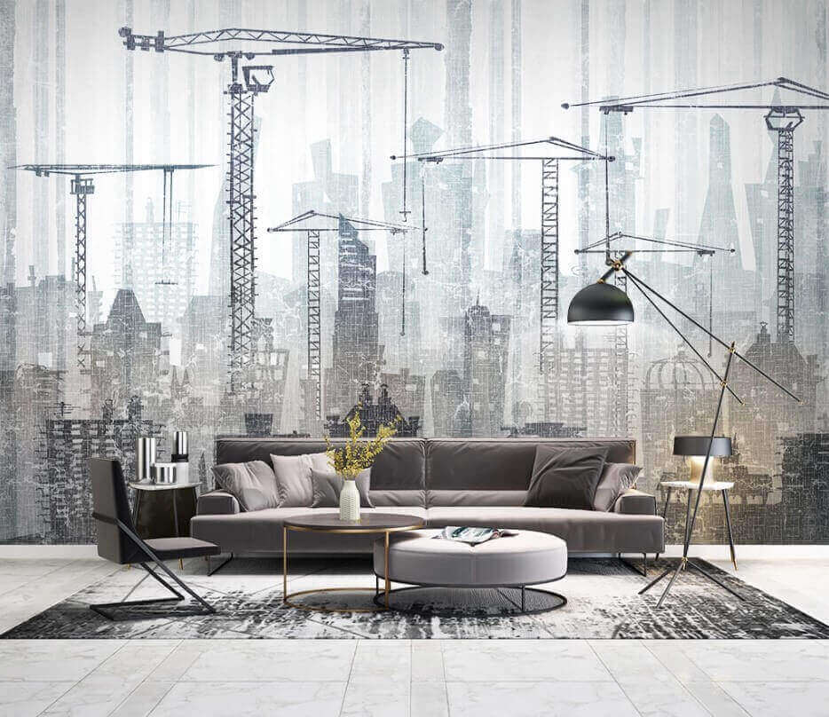 Ville en chantier dans un intérieur
