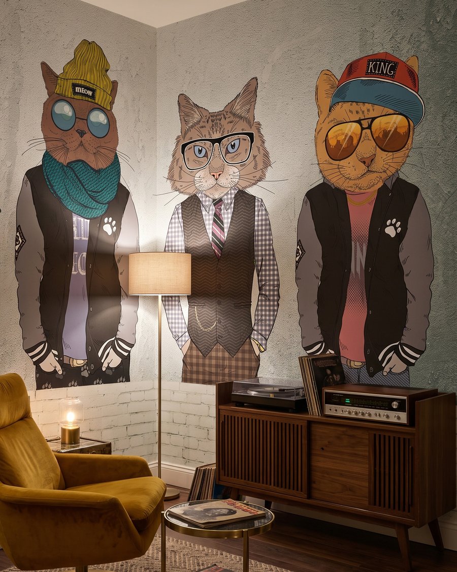 Amis animaux à chapeau — intérieur 2