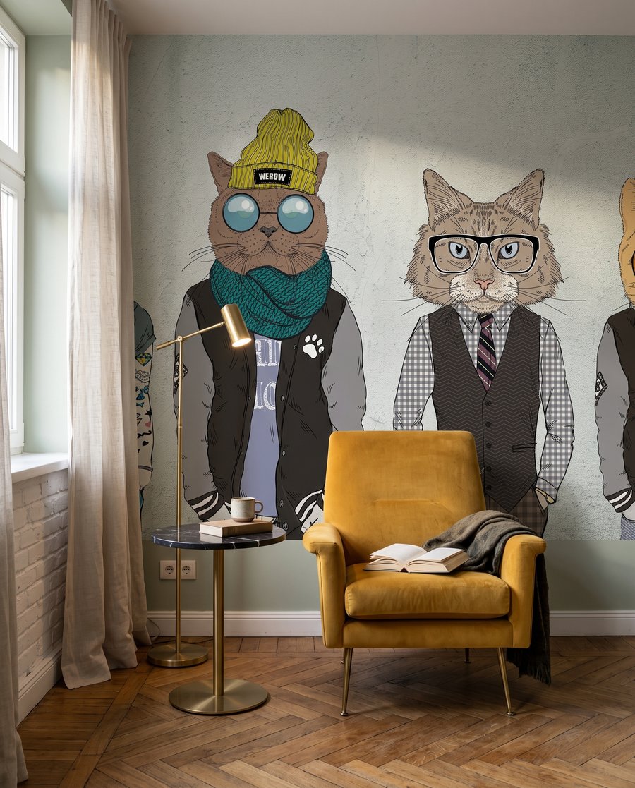 Amis animaux à chapeau — intérieur 3