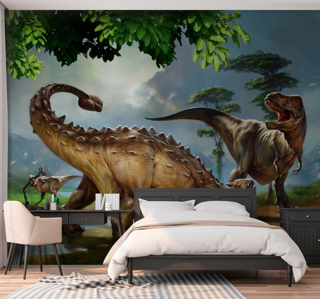 Dinosaures près d’une rivière — intérieur 2