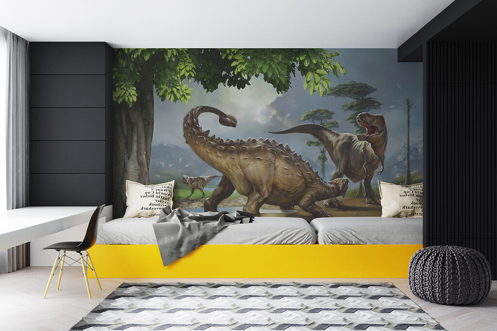 Dinosaures près d’une rivière — intérieur 11