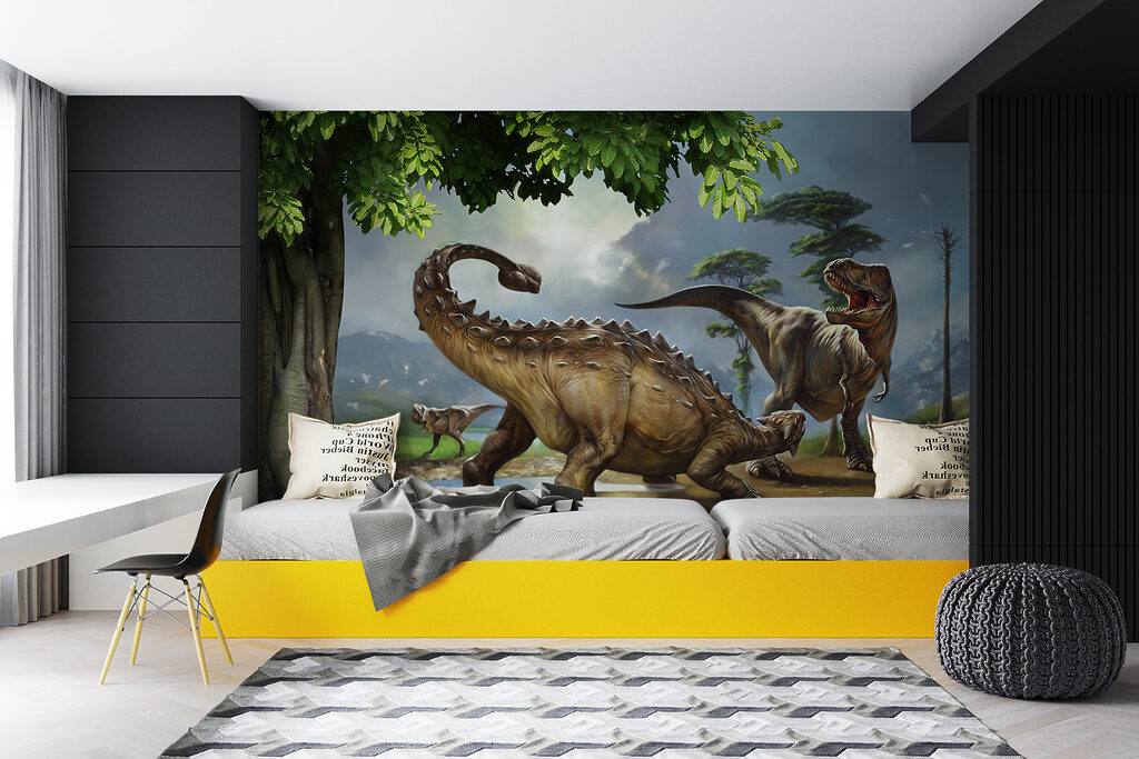 Dinosaures près d’une rivière — intérieur 13