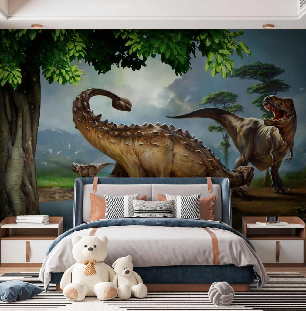 Dinosaures près d’une rivière — intérieur 4