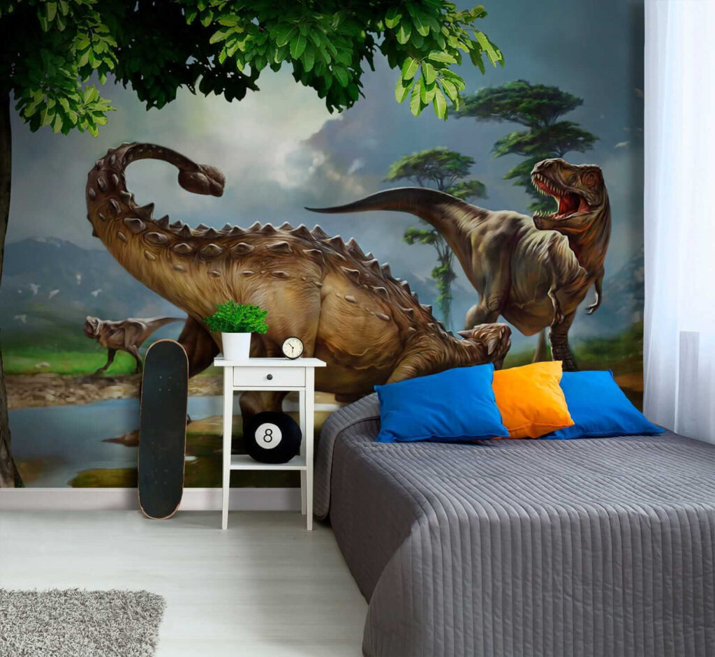 Dinosaures près d’une rivière — intérieur 6