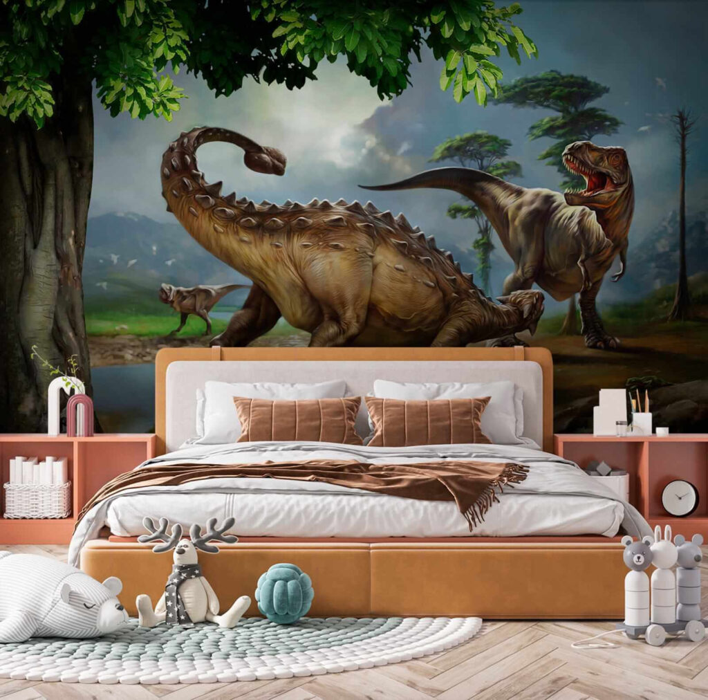 Dinosaures près d’une rivière — intérieur 8