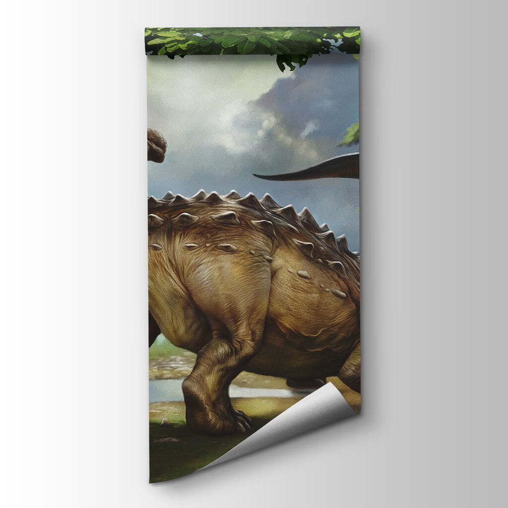 Dinosaures près d’une rivière — vue du produit
