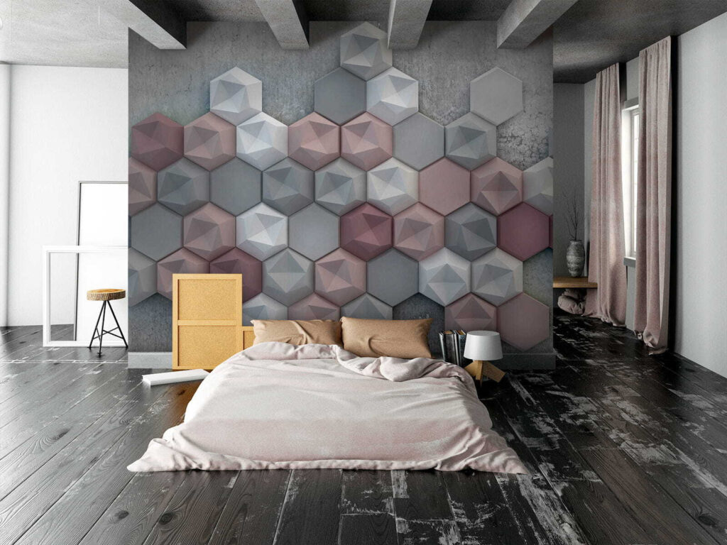 Hexagones effet béton — intérieur 2