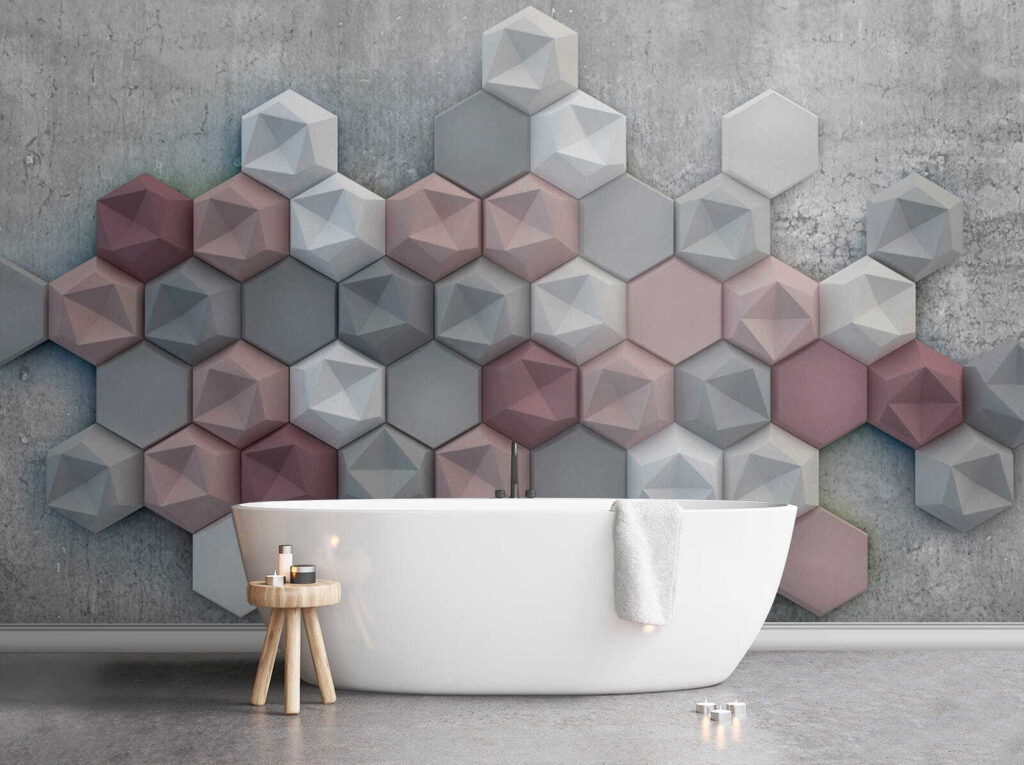 Hexagones effet béton — intérieur 5