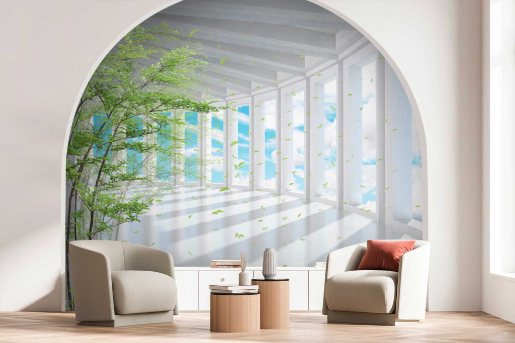 Couloir lumineux dans un intérieur