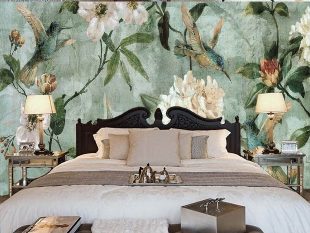 Fleurs et branches enlacées — intérieur 2