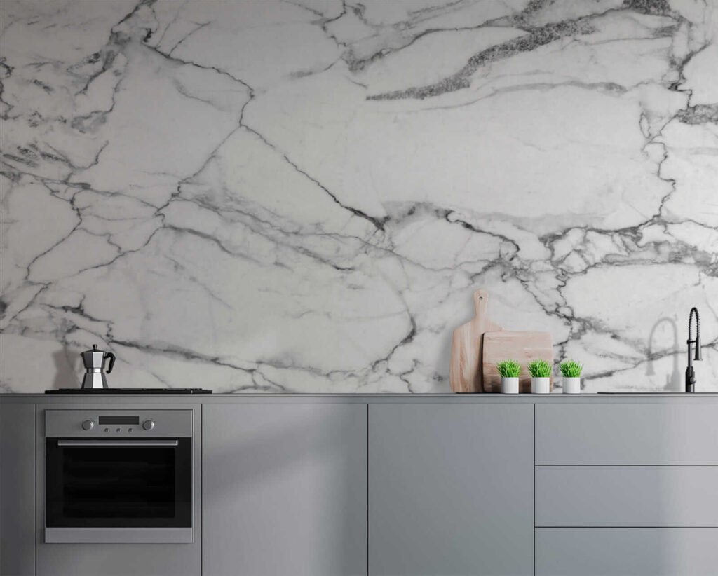 Marbre blanc, veines sombres — intérieur 7