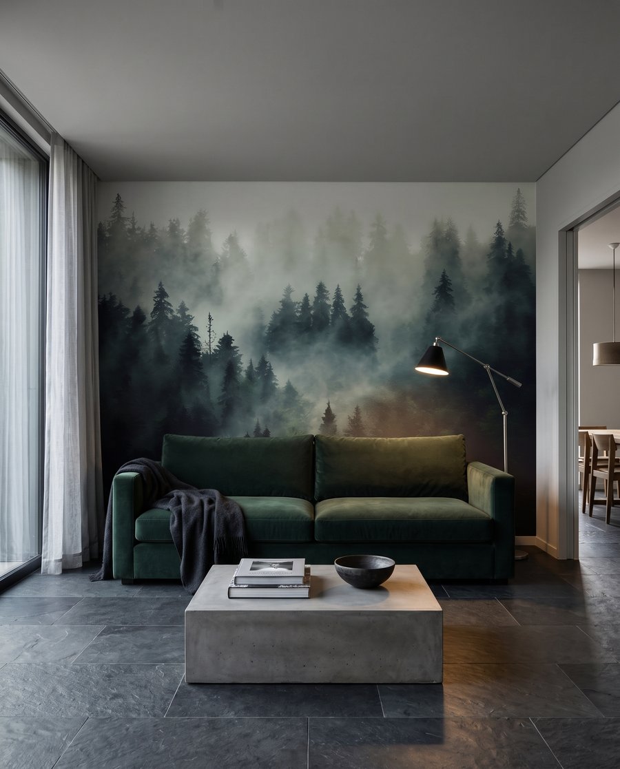 Conifères dans le brouillard — intérieur 6