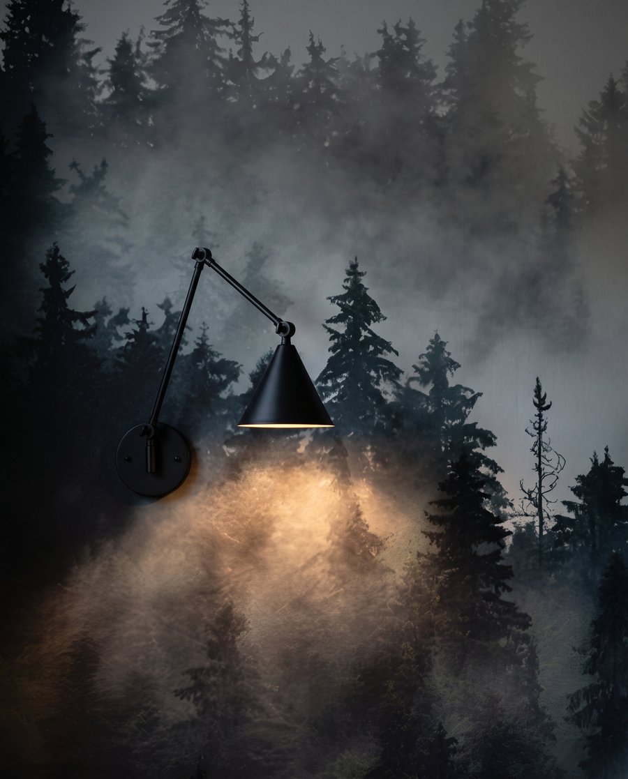 Conifères dans le brouillard — détail
