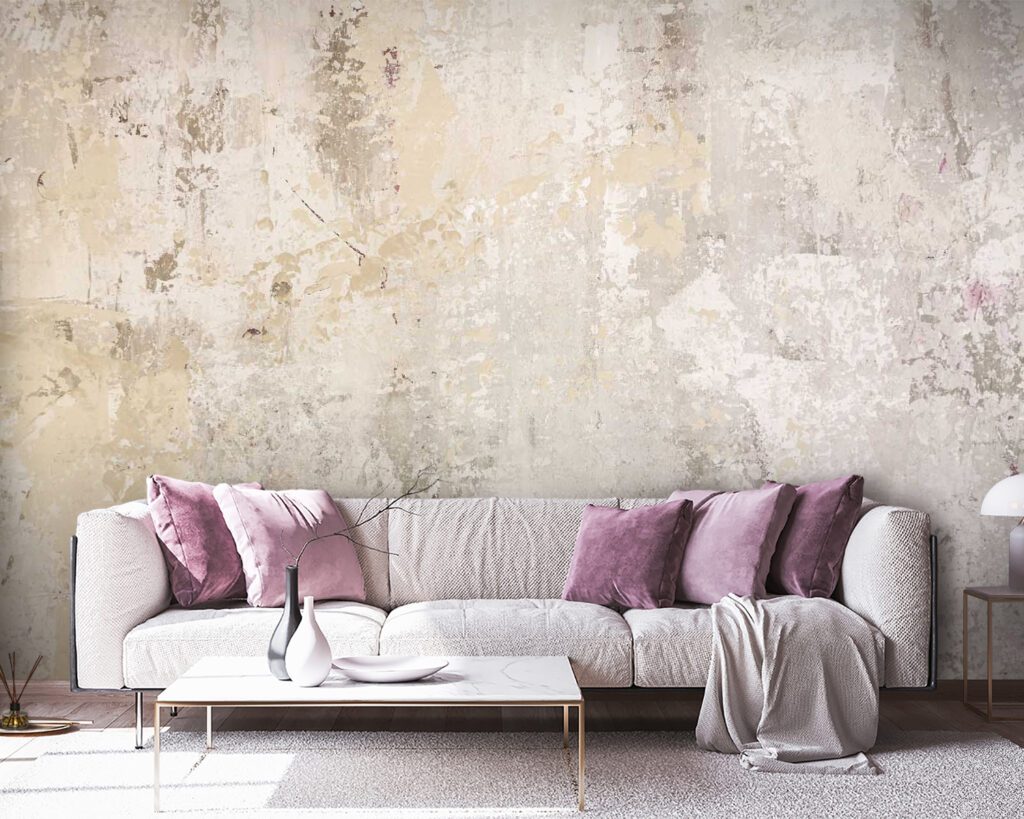 Taches claires sur beige dans un intérieur