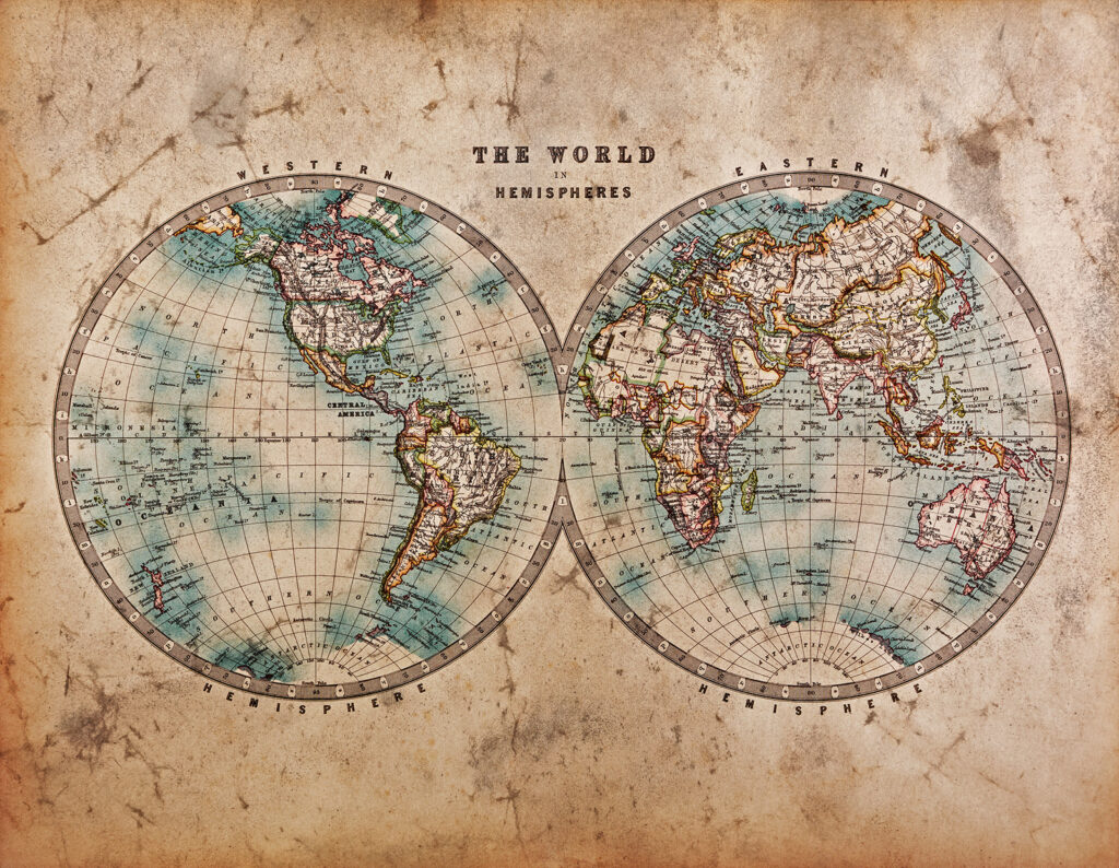 Mappemonde — motif complet