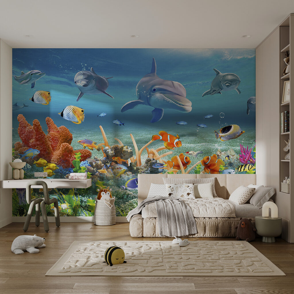 Dauphins sur le récif — intérieur 7