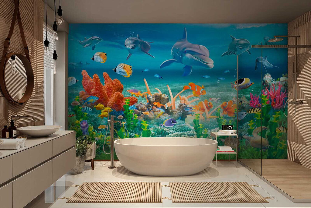 Dauphins sur le récif — intérieur 6