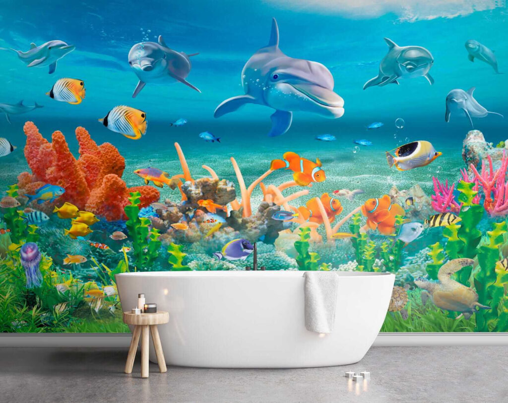 Dauphins sur le récif — intérieur 5