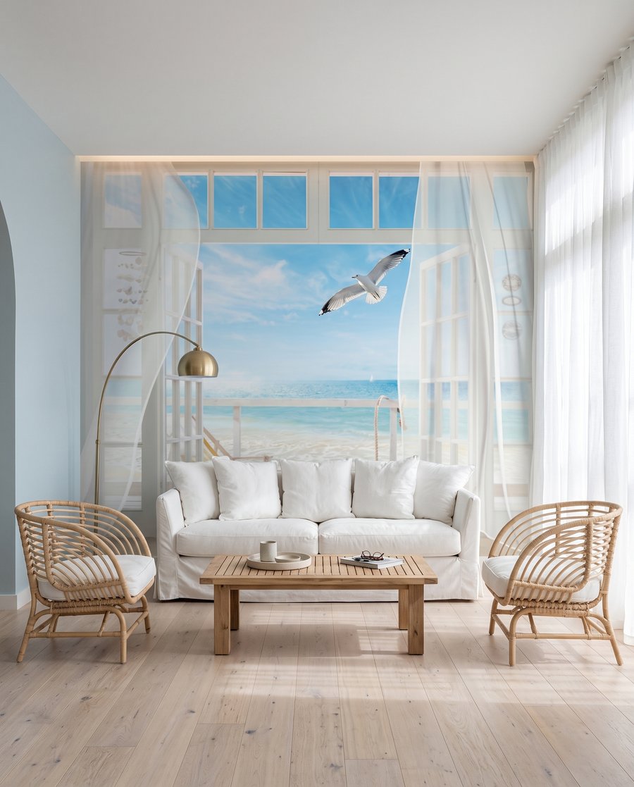 Passage vers la mer dans un intérieur