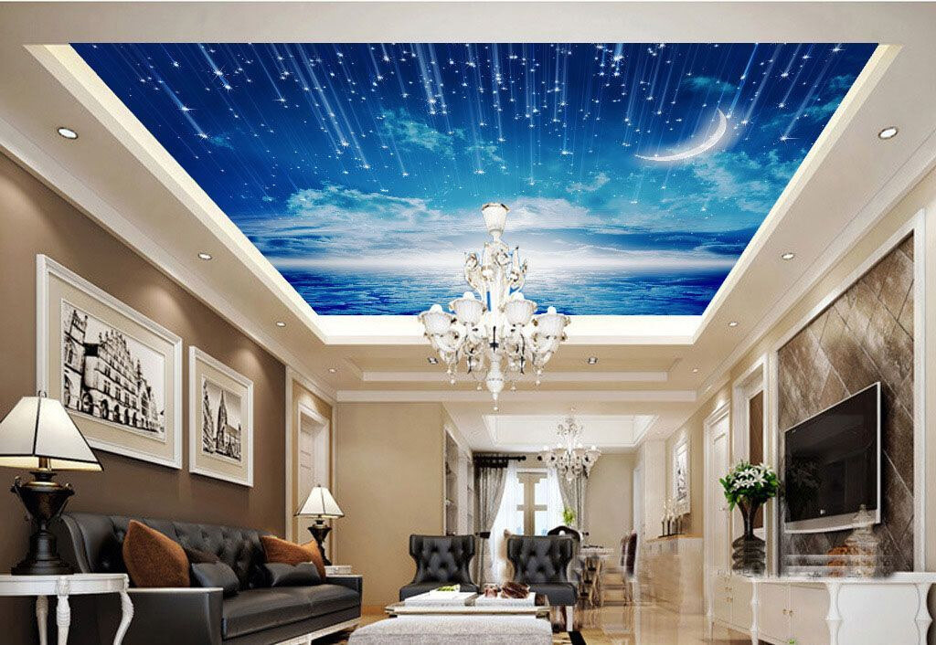 Lune et vagues nocturnes dans un intérieur