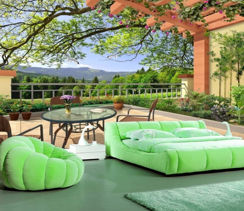 Terrasse ensoleillée — intérieur 1