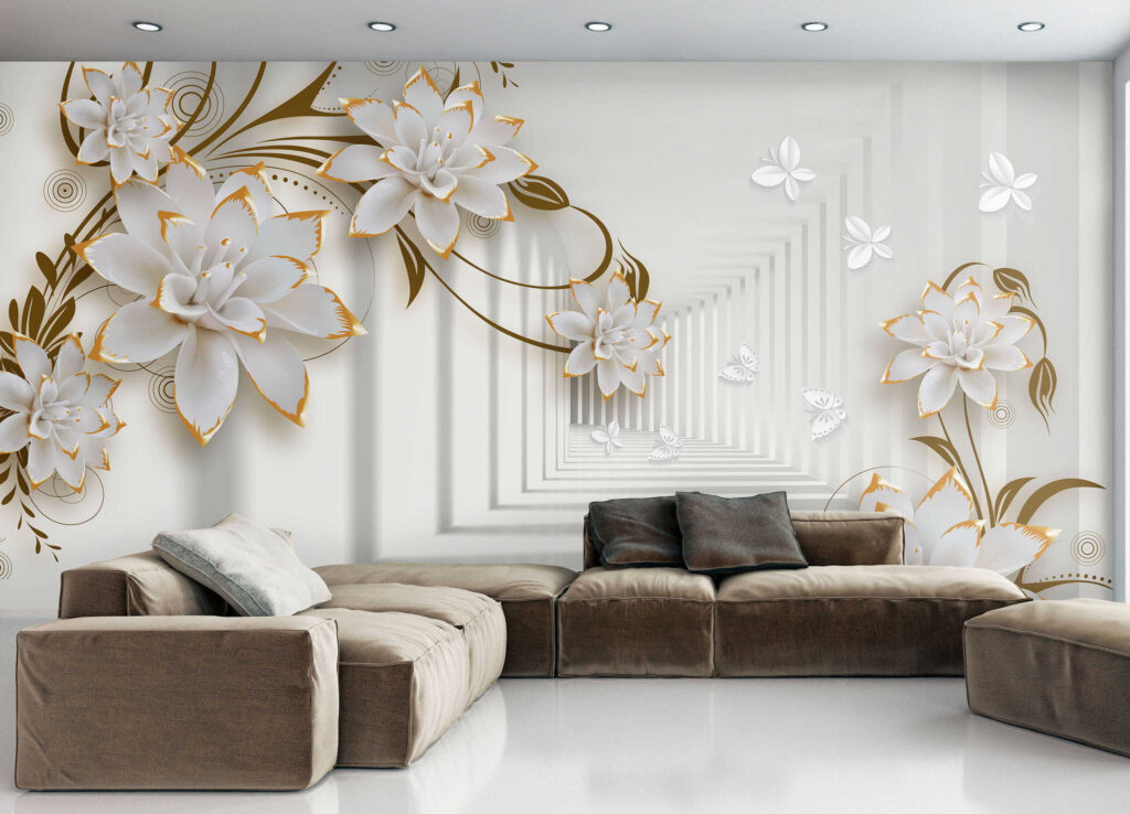 Couloir fleuri — intérieur 5