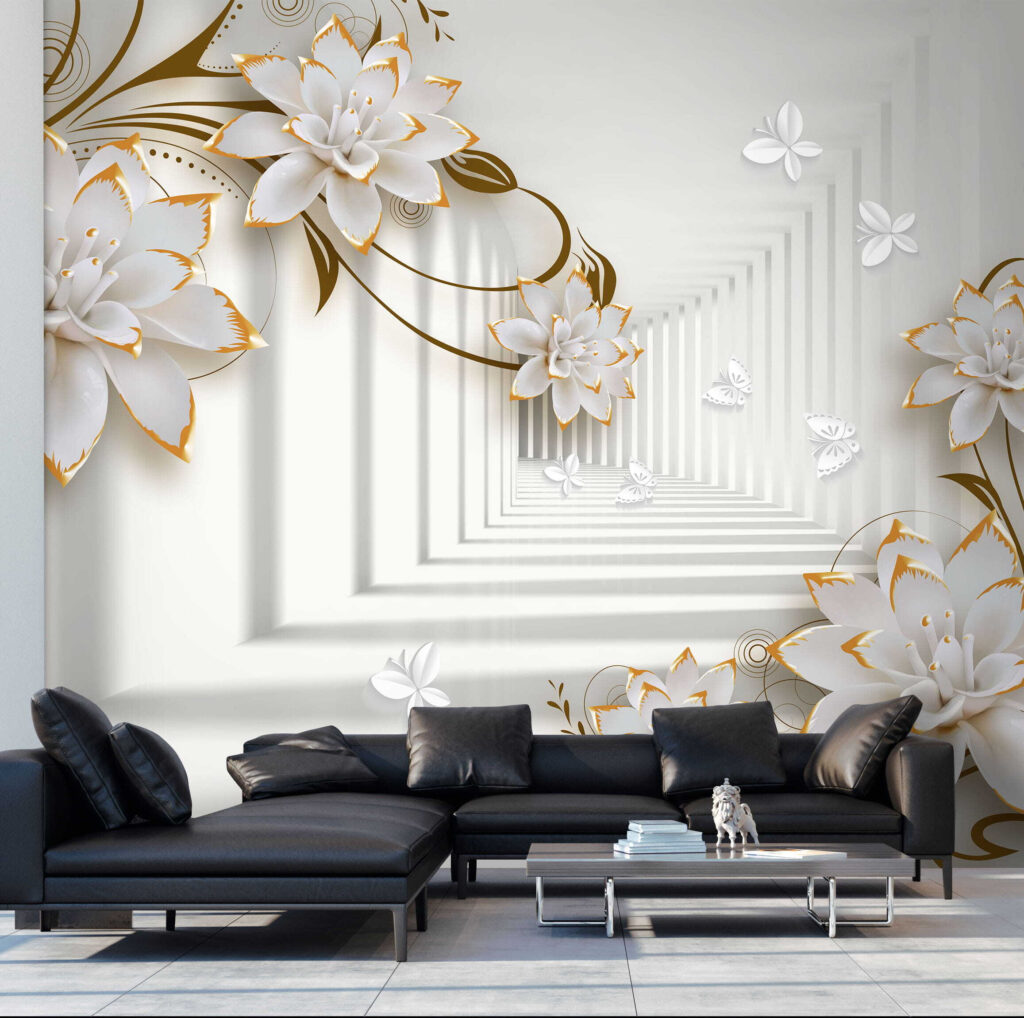 Couloir fleuri — intérieur 6