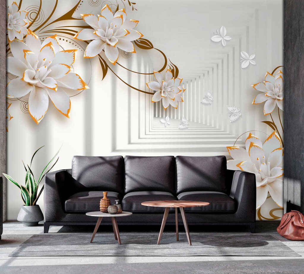 Couloir fleuri — intérieur 7